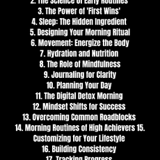 The Morning Mastery Method: Unlock Your Potential Before the World Wakes Up